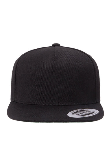 Yupoong Hats YP5089/5089M Mens Adjustable Hat Black Flat Front