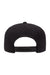 Yupoong Hats YP5089/5089M Mens Adjustable Hat Black Flat Back