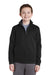 Sport-Tek YST241 Youth Sport-Wick Moisture Wicking Fleece Full Zip Sweatshirt w/ Pockets Black Model Front