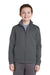 Sport-Tek YST241 Youth Sport-Wick Moisture Wicking Fleece Full Zip Sweatshirt w/ Pockets Dark Smoke Grey Model Front