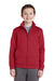 Sport-Tek YST241 Youth Sport-Wick Moisture Wicking Fleece Full Zip Sweatshirt w/ Pockets Deep Red Model Front