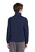 Sport-Tek YST241 Youth Sport-Wick Moisture Wicking Fleece Full Zip Sweatshirt w/ Pockets Navy Blue Model Back