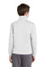 Sport-Tek YST241 Youth Sport-Wick Moisture Wicking Fleece Full Zip Sweatshirt w/ Pockets White Model Back