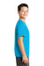 Sport-Tek YST320 Youth Tough Moisture Wicking Short Sleeve Crewneck T-Shirt Atomic Blue Model Side