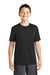 Sport-Tek YST320 Youth Tough Moisture Wicking Short Sleeve Crewneck T-Shirt Black Model Front
