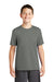 Sport-Tek YST320 Youth Tough Moisture Wicking Short Sleeve Crewneck T-Shirt Dark Smoke Grey Model Front