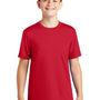 Sport-Tek Youth Tough Moisture Wicking Short Sleeve Crewneck T-Shirt - Deep Red - Closeout