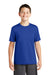 Sport-Tek YST320 Youth Tough Moisture Wicking Short Sleeve Crewneck T-Shirt True Royal Blue Model Front