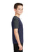 Sport-Tek YST354 Youth Competitor Moisture Wicking Short Sleeve Crewneck T-Shirt True Navy Blue/Iron Grey Model Side