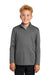 Sport-Tek YST357 Youth Competitor Moisture Wicking 1/4 Zip Sweatshirt Concrete Grey Model Front