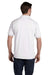 Hanes 054 Mens EcoSmart Short Sleeve Polo Shirt White Back