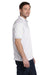 Hanes 054 Mens EcoSmart Short Sleeve Polo Shirt White Side