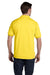 Hanes 054 Mens EcoSmart Short Sleeve Polo Shirt Yellow Back