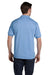 Hanes 054 Mens EcoSmart Short Sleeve Polo Shirt Light Blue Back