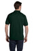 Hanes 054 Mens EcoSmart Short Sleeve Polo Shirt Forest Green Back