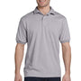 Hanes Mens EcoSmart Short Sleeve Polo Shirt - Light Steel Grey