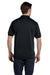Hanes 054 Mens EcoSmart Short Sleeve Polo Shirt Black Back