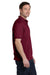 Hanes 054 Mens EcoSmart Short Sleeve Polo Shirt Cardinal Red Side