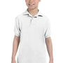 Hanes Youth EcoSmart Short Sleeve Polo Shirt - White
