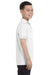 Hanes 054Y Youth EcoSmart Short Sleeve Polo Shirt White Side