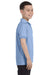 Hanes 054Y Youth EcoSmart Short Sleeve Polo Shirt Light Blue Side