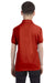 Hanes 054Y Youth EcoSmart Short Sleeve Polo Shirt Red Back