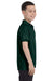 Hanes 054Y Youth EcoSmart Short Sleeve Polo Shirt Forest Green Side