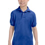 Hanes Youth EcoSmart Short Sleeve Polo Shirt - Deep Royal Blue