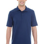 Hanes Mens X-Temp Fresh IQ Moisture Wicking Short Sleeve Polo Shirt - Navy Blue