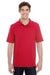 Hanes 055P Mens X-Temp Fresh IQ Moisture Wicking Short Sleeve Polo Shirt Red Front