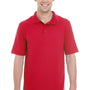 Hanes Mens X-Temp Fresh IQ Moisture Wicking Short Sleeve Polo Shirt - Deep Red