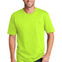 CornerStone Mens Short Sleeve Crewneck T-Shirt w/ Pocket - Safety Green