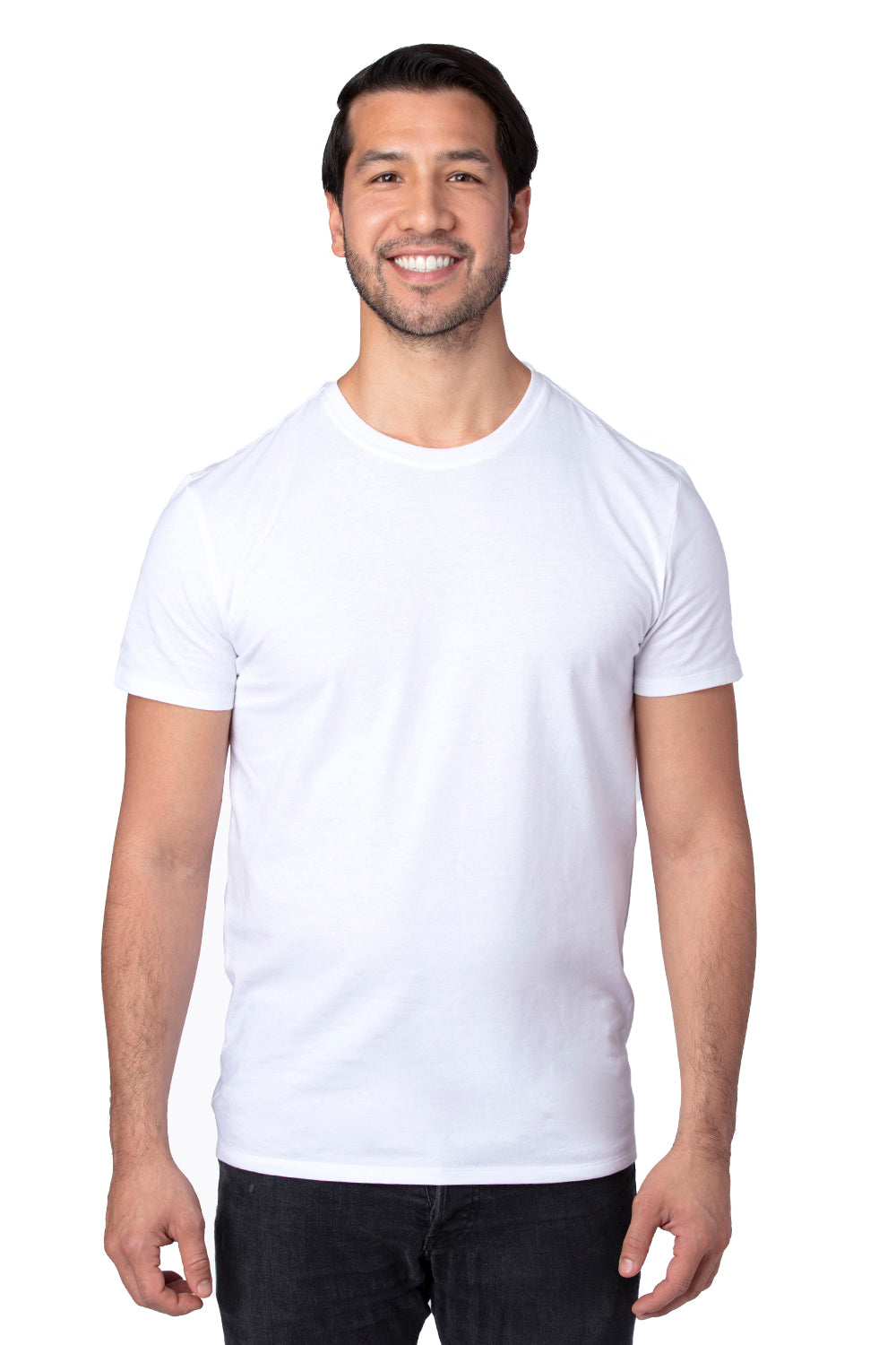 Threadfast Apparel 100A Mens Ultimate Short Sleeve Crewneck T-Shirt White Front