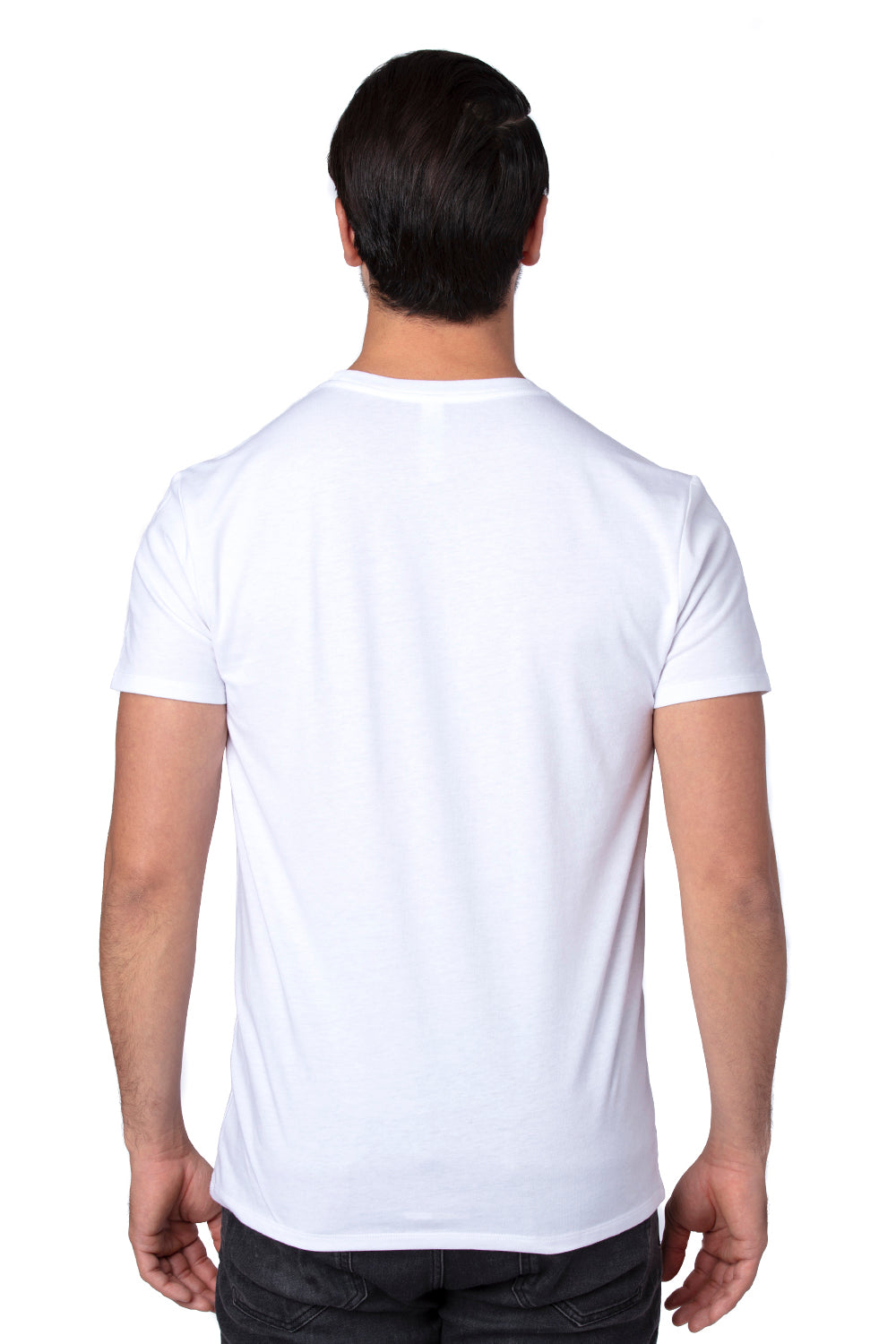 Threadfast Apparel 100A Mens Ultimate Short Sleeve Crewneck T-Shirt White Back