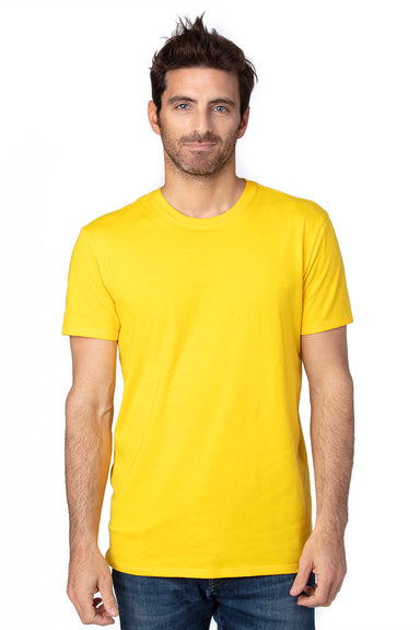 Threadfast Apparel 100A Mens Ultimate Short Sleeve Crewneck T-Shirt Safety Yellow Front