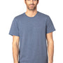 Threadfast Apparel Mens Ultimate Short Sleeve Crewneck T-Shirt - Heather Navy Blue