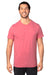 Threadfast Apparel 100A Mens Ultimate Short Sleeve Crewneck T-Shirt Heather Red Front
