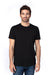 Threadfast Apparel 100A Mens Ultimate Short Sleeve Crewneck T-Shirt RFID Black Front