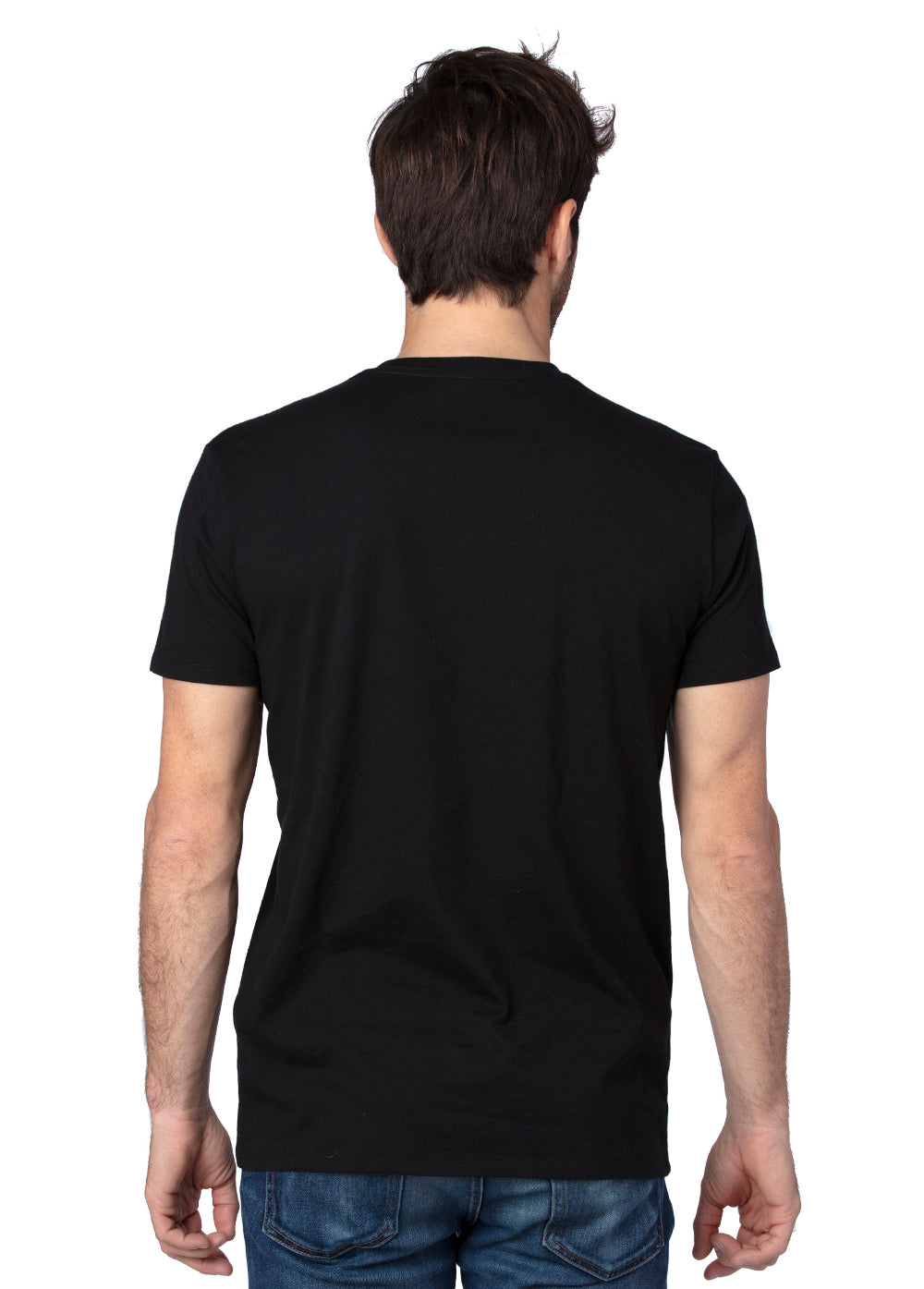 Threadfast Apparel 100A Mens Ultimate Short Sleeve Crewneck T-Shirt Black Back