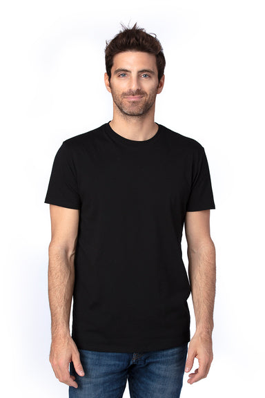 Threadfast Apparel 100A Mens Ultimate Short Sleeve Crewneck T-Shirt Black Front