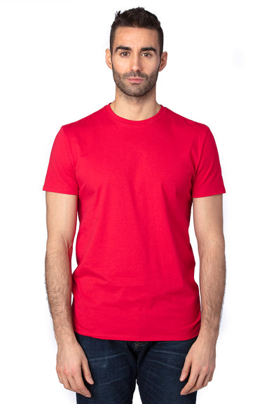 Threadfast Apparel 100A Mens Ultimate Short Sleeve Crewneck T-Shirt Red Front