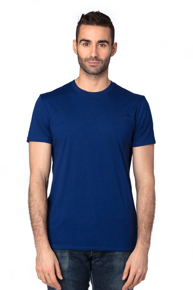 Threadfast Apparel 100A Mens Ultimate Short Sleeve Crewneck T-Shirt Navy Blue Front