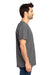 Threadfast Apparel 100A Mens Ultimate Short Sleeve Crewneck T-Shirt Heather Charcoal Grey Side