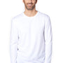 Threadfast Apparel Mens Ultimate Long Sleeve Crewneck T-Shirt - White