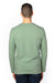 Threadfast Apparel 100LS Mens Ultimate Long Sleeve Crewneck T-Shirt Heather Army Green Back