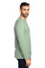 Threadfast Apparel 100LS Mens Ultimate Long Sleeve Crewneck T-Shirt Heather Army Green Side
