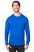Threadfast Apparel 100LS Mens Ultimate Long Sleeve Crewneck T-Shirt Royal Blue Front