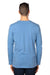 Threadfast Apparel 100LS Mens Ultimate Long Sleeve Crewneck T-Shirt Heather Royal Blue Back