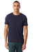 Alternative 1010CG/1010 Mens Outsider Short Sleeve Crewneck T-Shirt Navy Blue Front