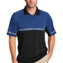 CornerStone Mens Enhanced Visibility Moisture Wicking Short Sleeve Polo Shirt - Royal Blue/Black